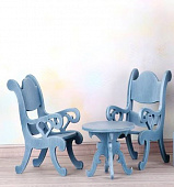 Набор кукольной мебели - Стол и два кресла